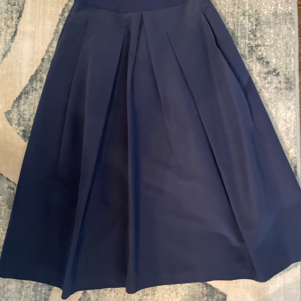 Rebecca Taylor classic Navy Dirndl Skirt w front pleats
